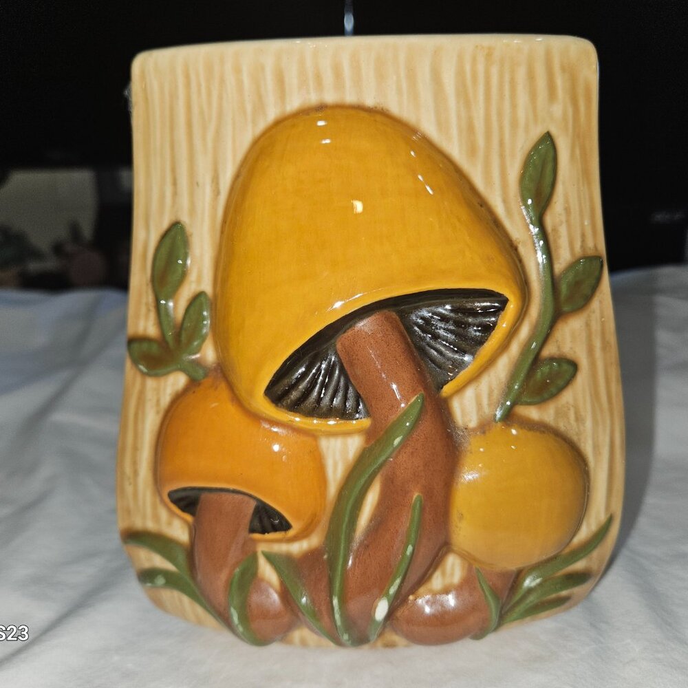 Vintage ARNELS Ceramic Mushroom Divided 6 pc. Canister Set, Rare Collectib - Picture 8 of 16